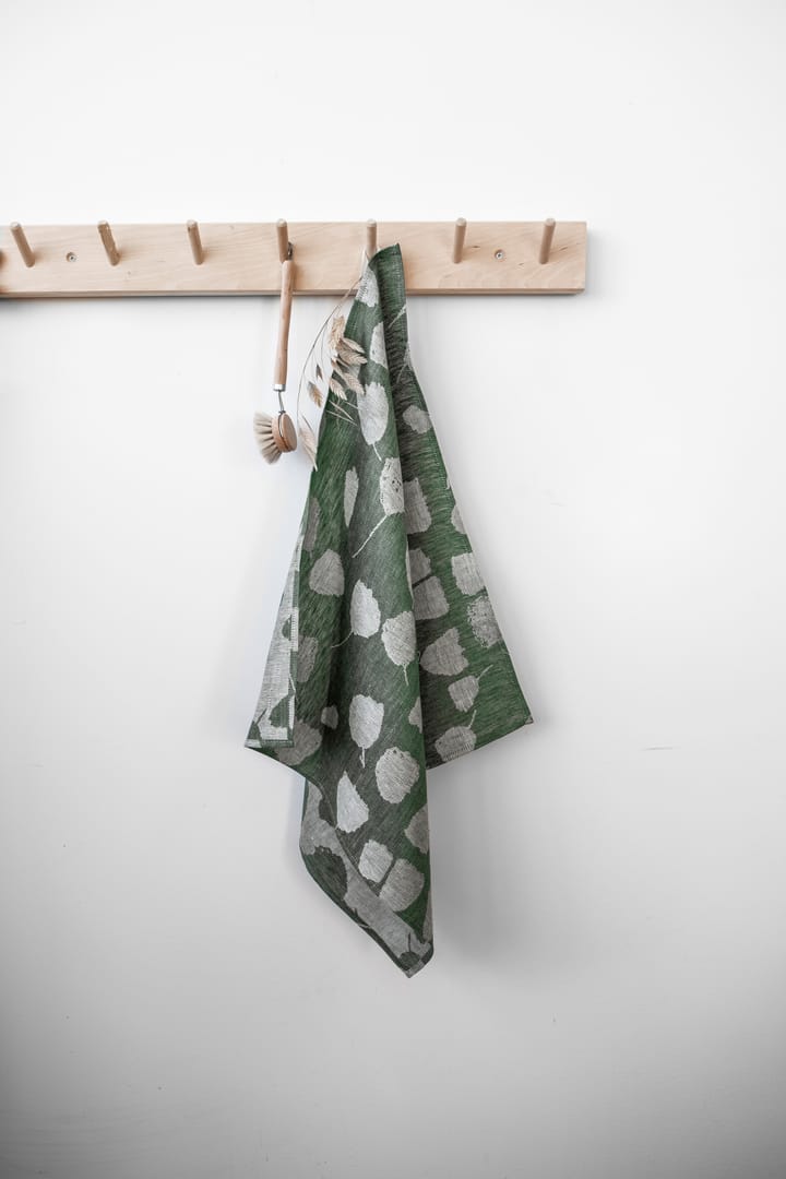 Ręcznik kuchenny Bouquet 58x58 cm - Zielono-biały - Fine Little Day