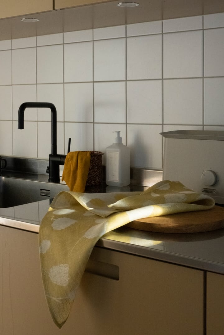 Ręcznik kuchenny Bouquet 58x58 cm - Żółto-biały - Fine Little Day