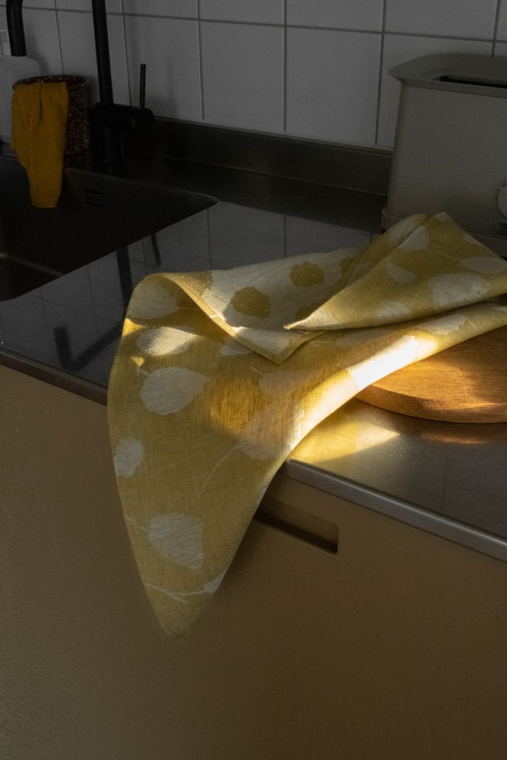 Ręcznik kuchenny Bouquet 58x58 cm - Żółto-biały - Fine Little Day