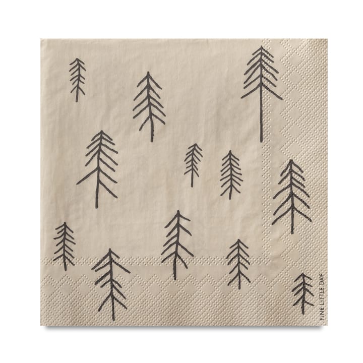 Serwetka Tall 25-pak - Naturalny brąz - Fine Little Day