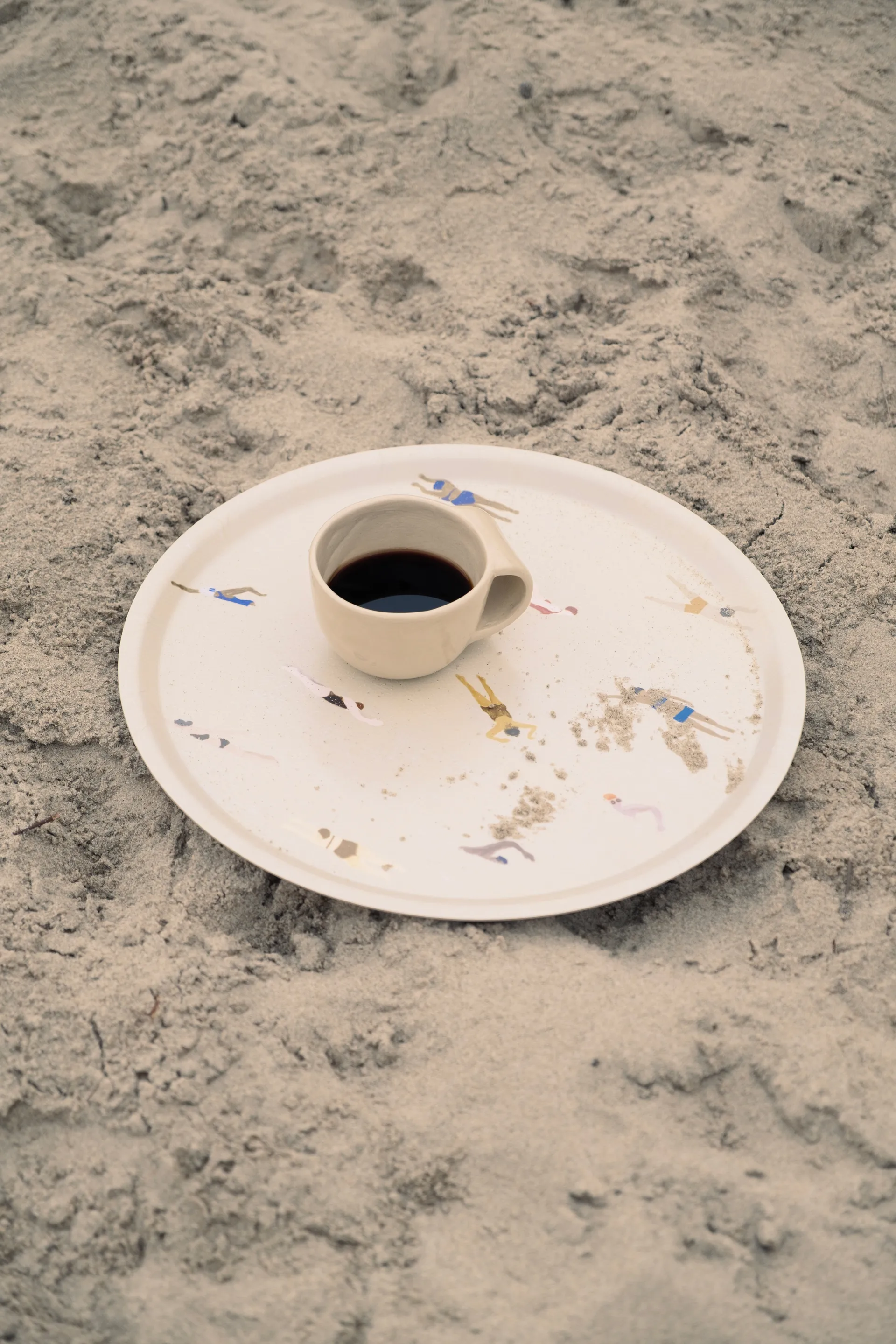 Taca Swimmers Ø38 cm, Beżowy Fine Little Day