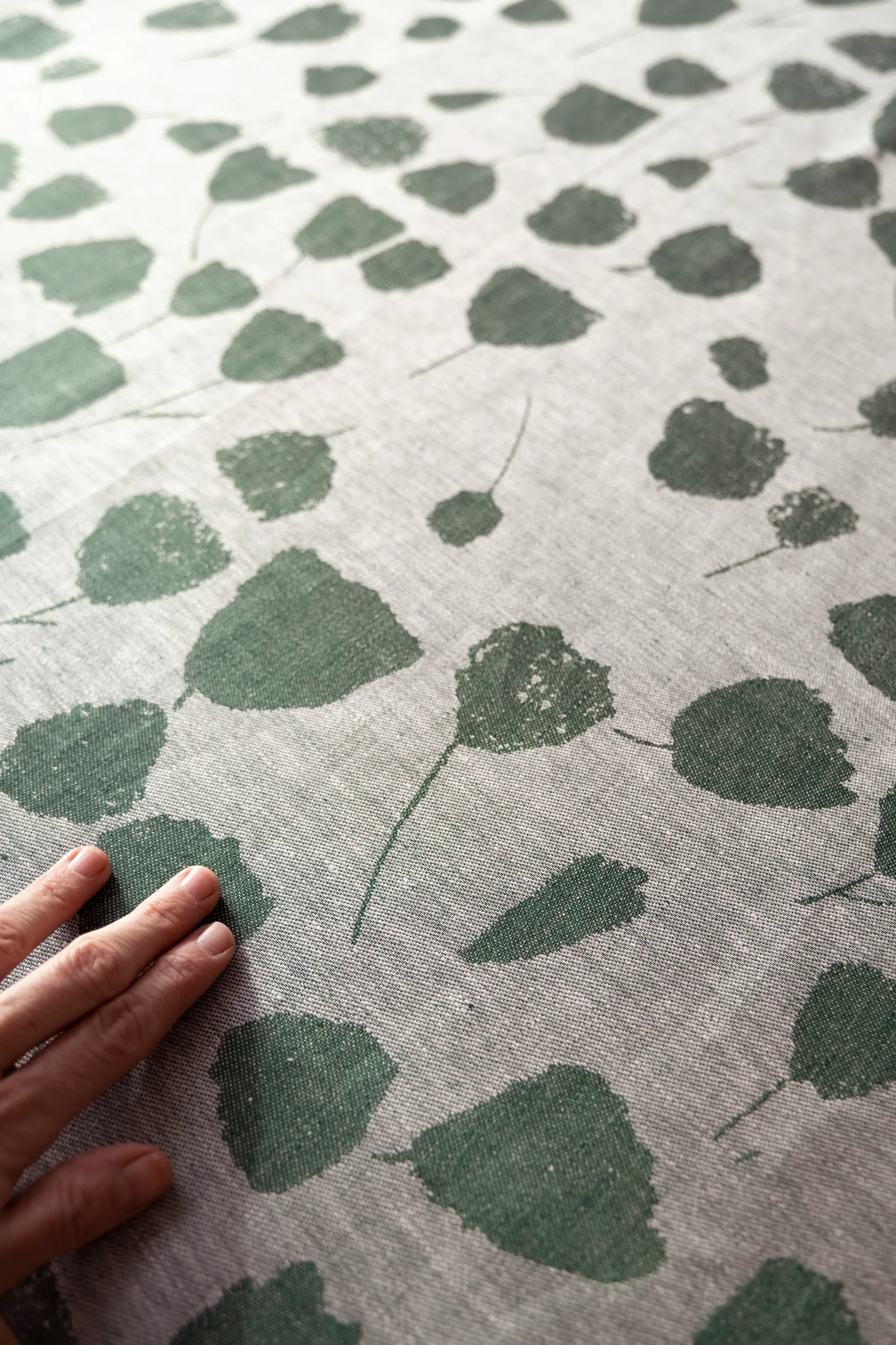 Tkanina Bouquet, Zielony-off-white Fine Little Day