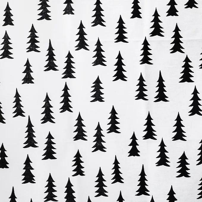 Tkanina Gran , biały - czarny Fine Little Day