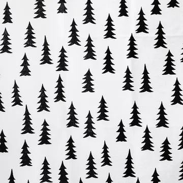 Tkanina Gran  - biały - czarny - Fine Little Day