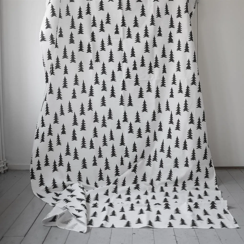 Tkanina Gran , biały - czarny Fine Little Day