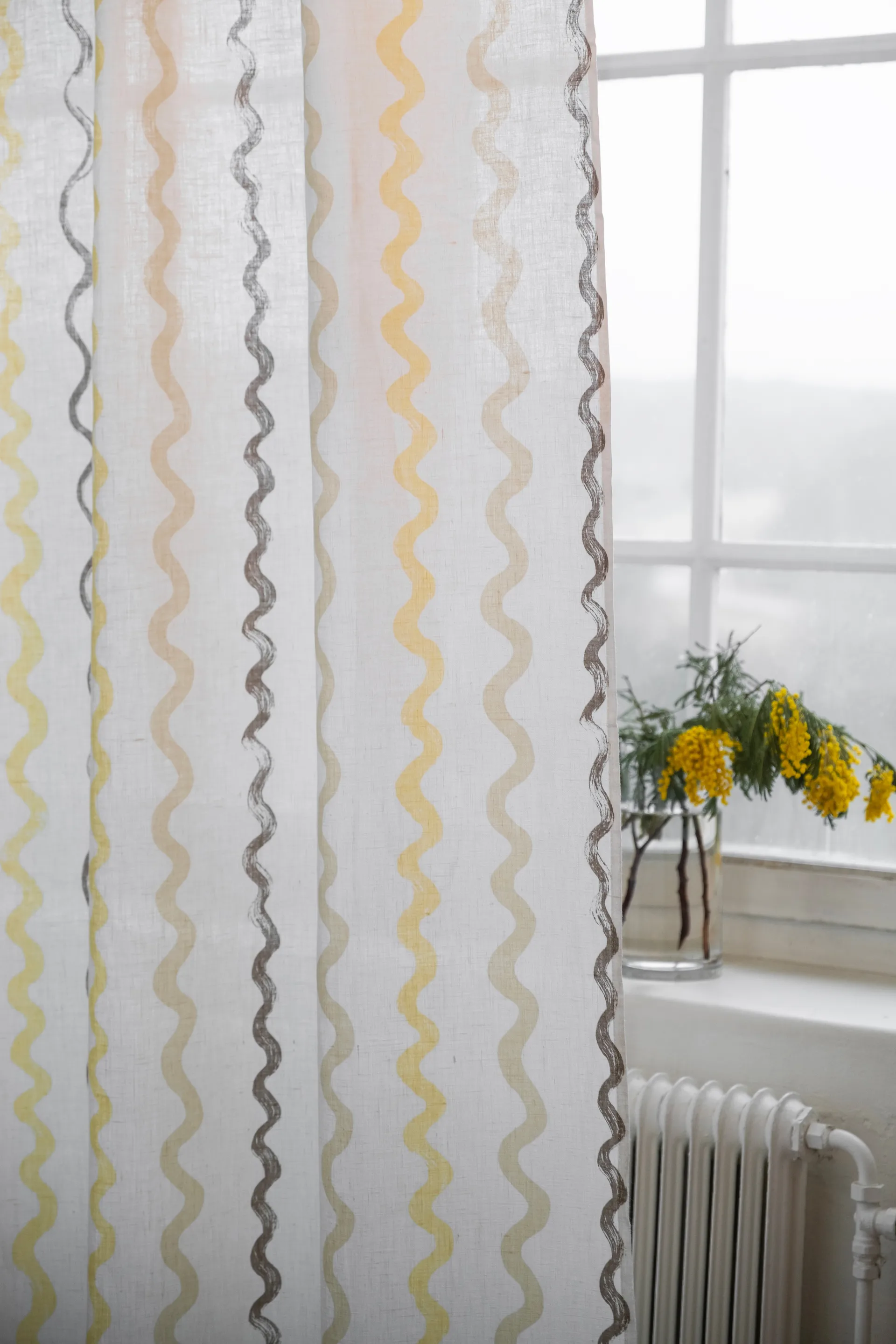 Zasłona w paski 147x250 cm, White Fine Little Day