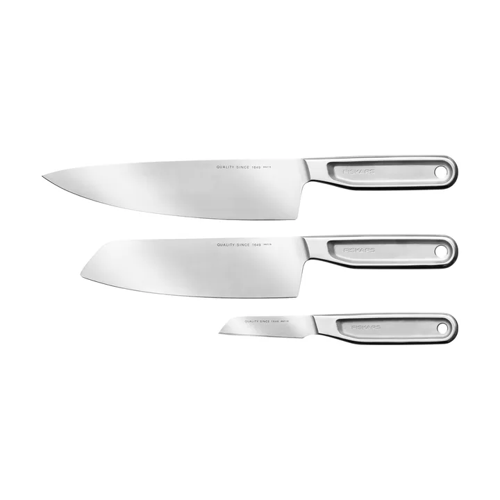 All Steel zestaw noży - 3 części - Fiskars