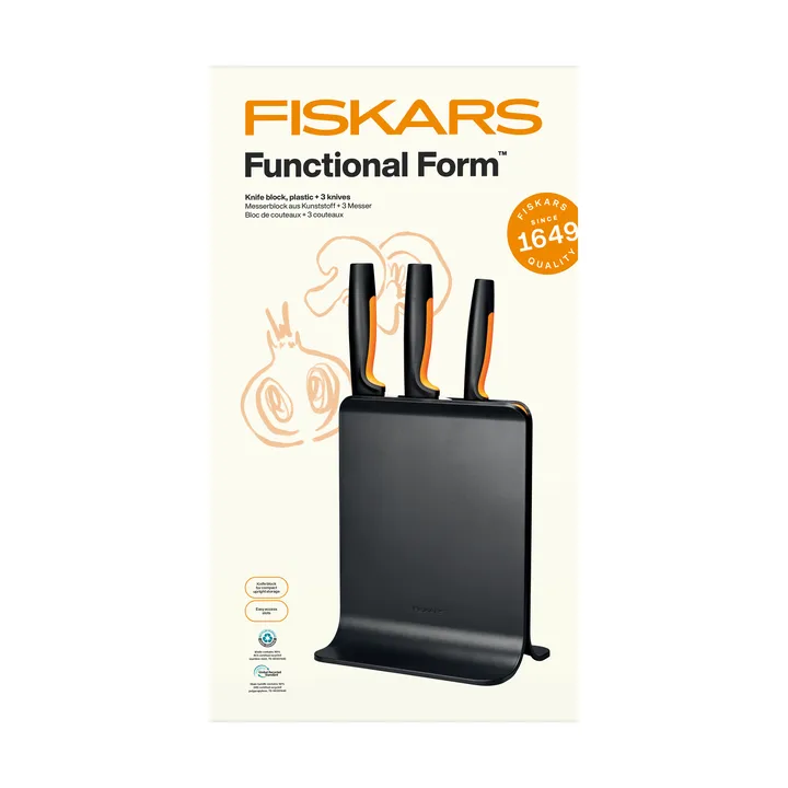 Functional Form zestaw noży z blokiem - Plastik, 4 części - Fiskars