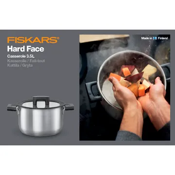 Garnek Hard Face Steel z pokrywą - 3,5 L - Fiskars