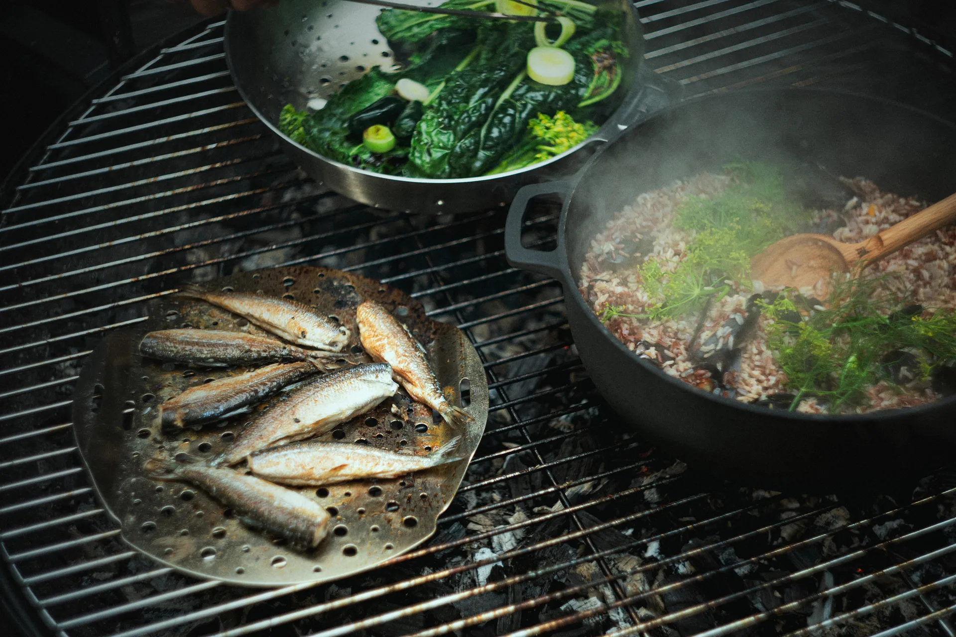 Garnek Norden Grill Chef żeliwo-stal nierdzewna, Ø30 cm Fiskars