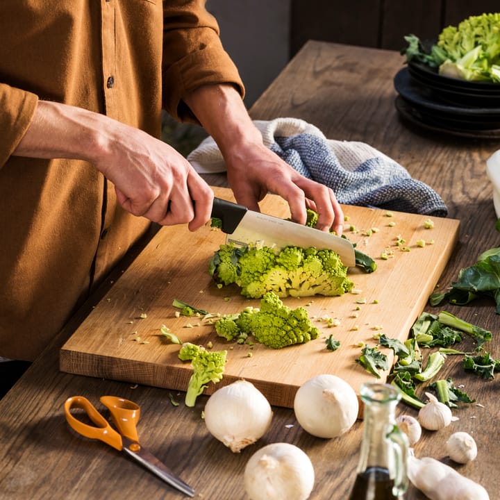 Nóż szefa kuchni Hard Edge santoku 16 cm, Stal nierdzewna Fiskars