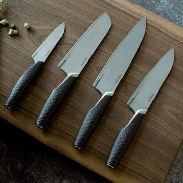 Tytanowy nóż do warzyw 10 cm - Czarny - Fiskars