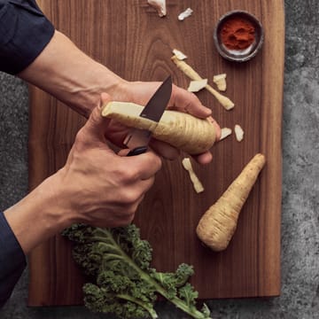 Tytanowy nóż do warzyw 10 cm - Czarny - Fiskars