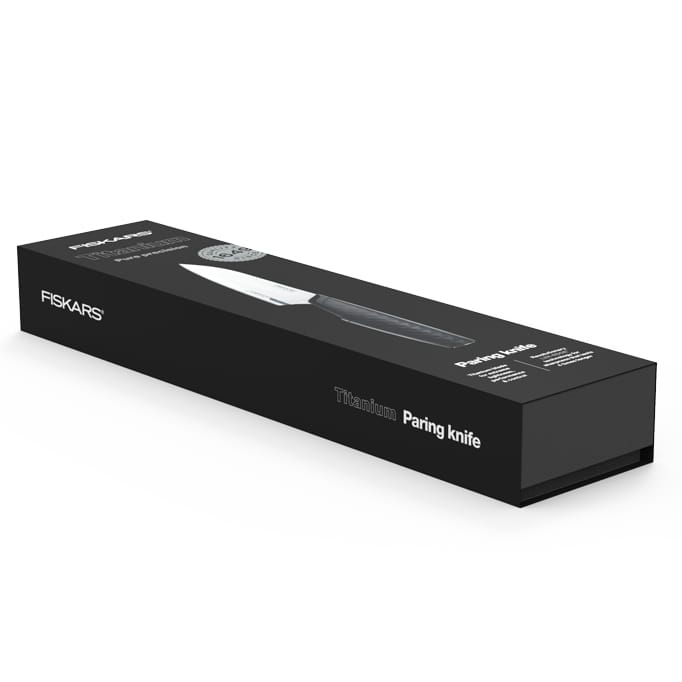 Tytanowy nóż do warzyw 10 cm, Czarny Fiskars