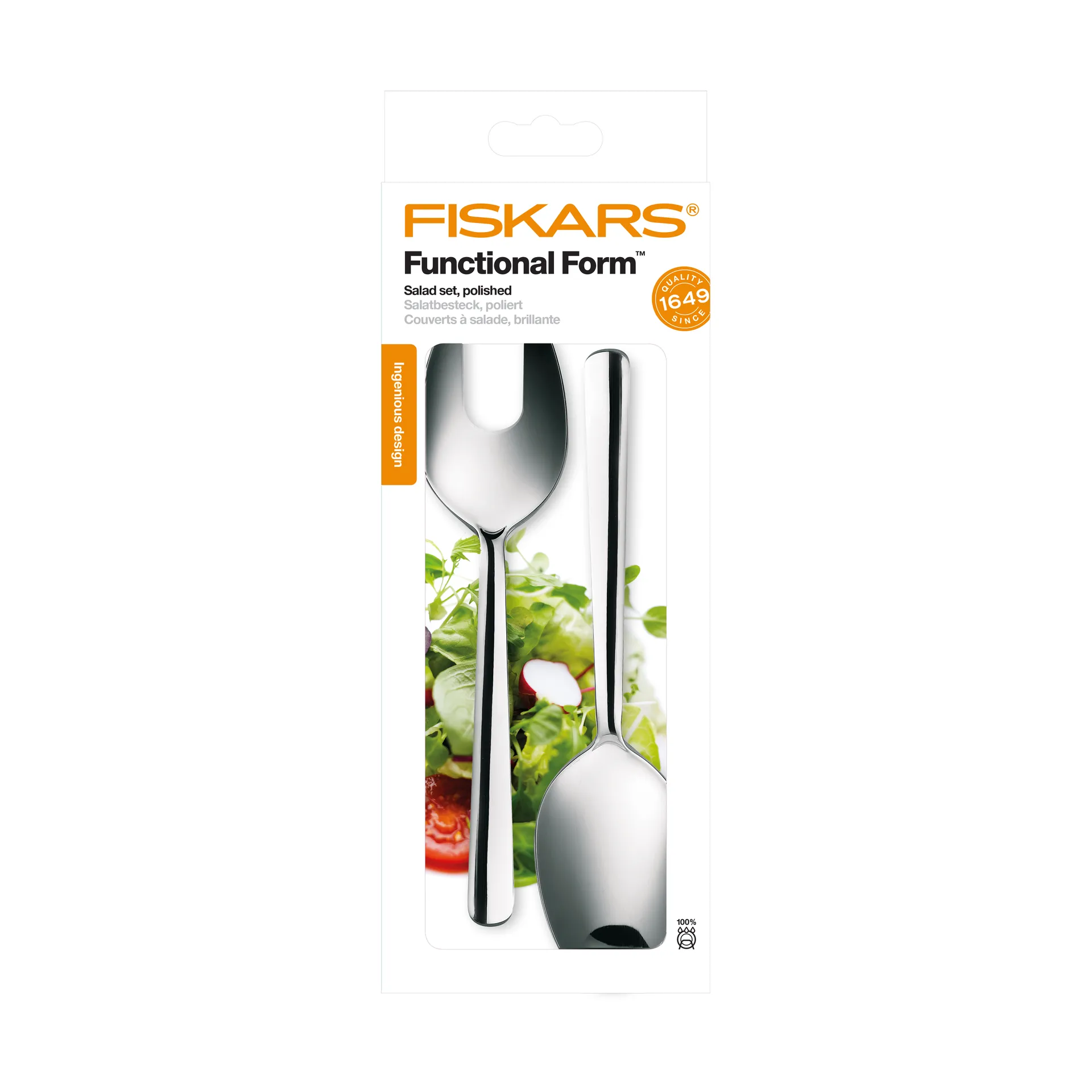 Zestaw sztućców do sałatek Functional Form 2 szt, Blank Fiskars