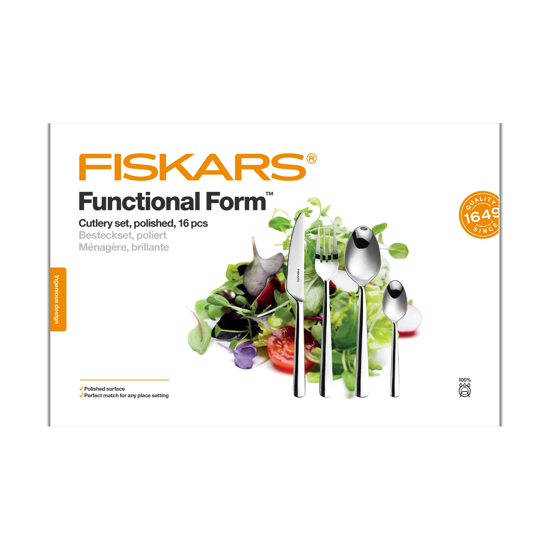 Zestaw sztućców Functional Form blank, 16 szt Fiskars