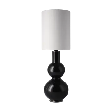 Lampa stołowa Augusta czarna podstawa - Babel Beige L - Flavia Lamps