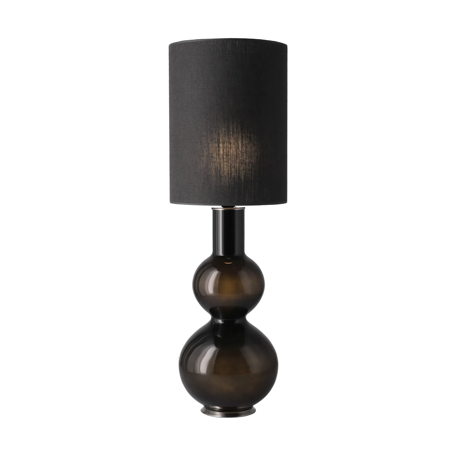 Lampa stołowa Augusta czarna podstawa, Lino Negro L Flavia Lamps
