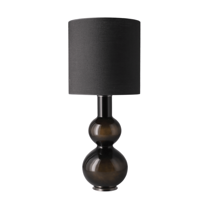 Lampa stołowa Augusta czarna podstawa, Lino Negro M Flavia Lamps
