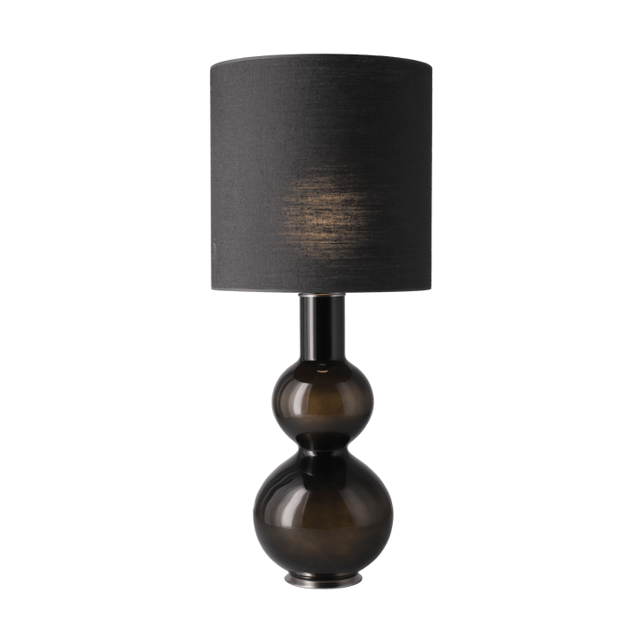 Lampa stołowa Augusta czarna podstawa, Lino Negro M Flavia Lamps