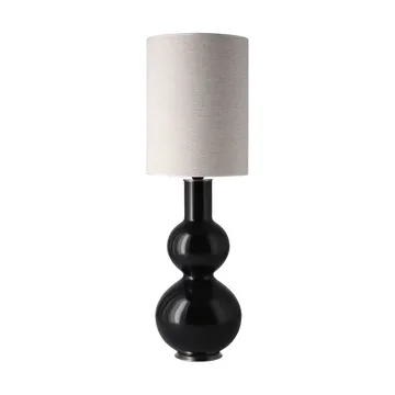 Lampa stołowa Augusta czarna podstawa - London Beige L - Flavia Lamps