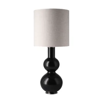Lampa stołowa Augusta czarna podstawa - London Beige M - Flavia Lamps