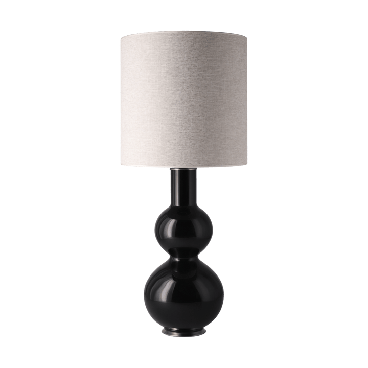 Lampa stołowa Augusta czarna podstawa - London Beige M - Flavia Lamps