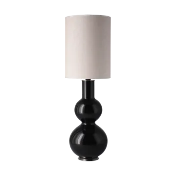 Lampa stołowa Augusta czarna podstawa - Milano Tostado L - Flavia Lamps
