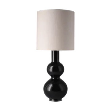 Lampa stołowa Augusta czarna podstawa - Milano Tostado M - Flavia Lamps