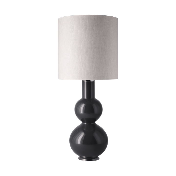 Lampa stołowa Augusta szara podstawa - Babel Beige M - Flavia Lamps