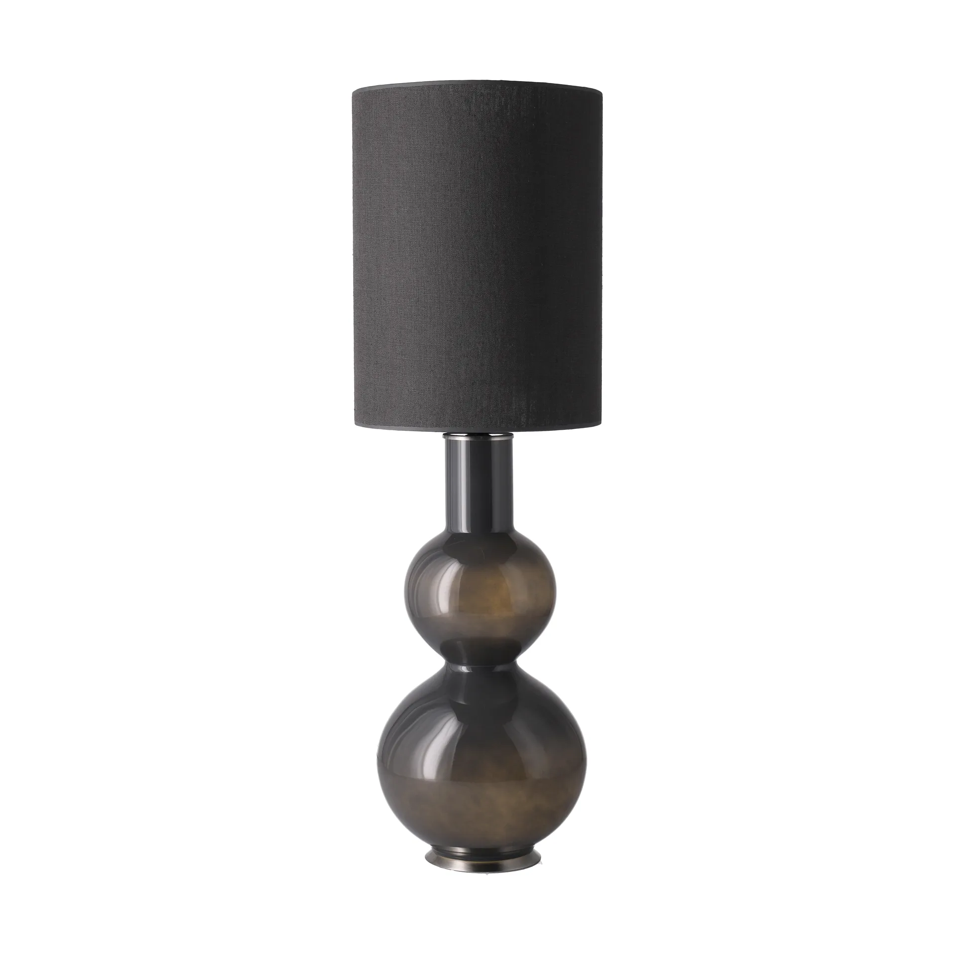 Lampa stołowa Augusta szara podstawa, Lino Negro L Flavia Lamps