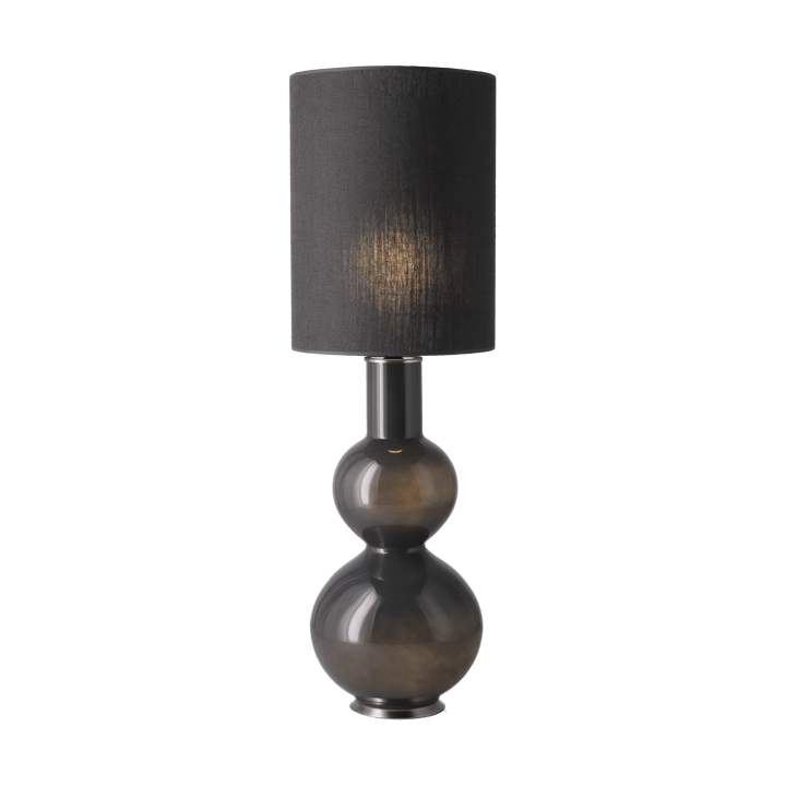 Lampa stołowa Augusta szara podstawa, Lino Negro L Flavia Lamps