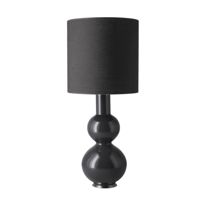 Lampa stołowa Augusta szara podstawa - Lino Negro M - Flavia Lamps