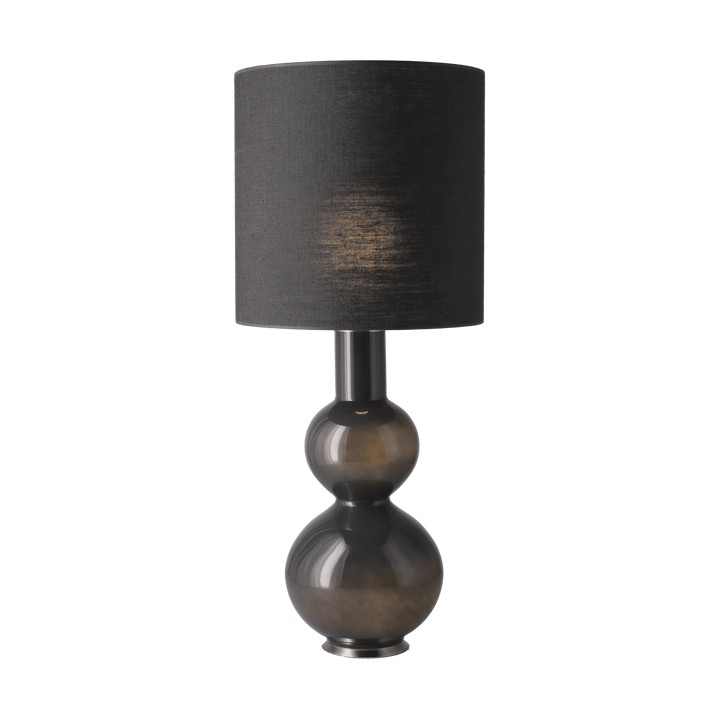 Lampa stołowa Augusta szara podstawa, Lino Negro M Flavia Lamps