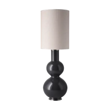 Lampa stołowa Augusta szara podstawa - Milano Tostado L - Flavia Lamps