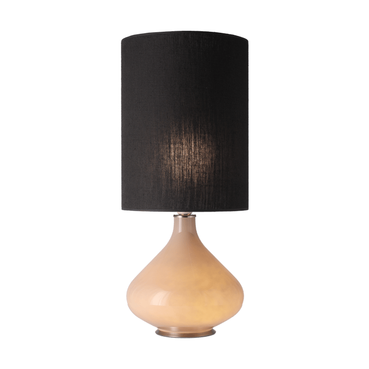 Lampa stołowa Flavia, beżowa podstawa, Lino Negro L Flavia Lamps