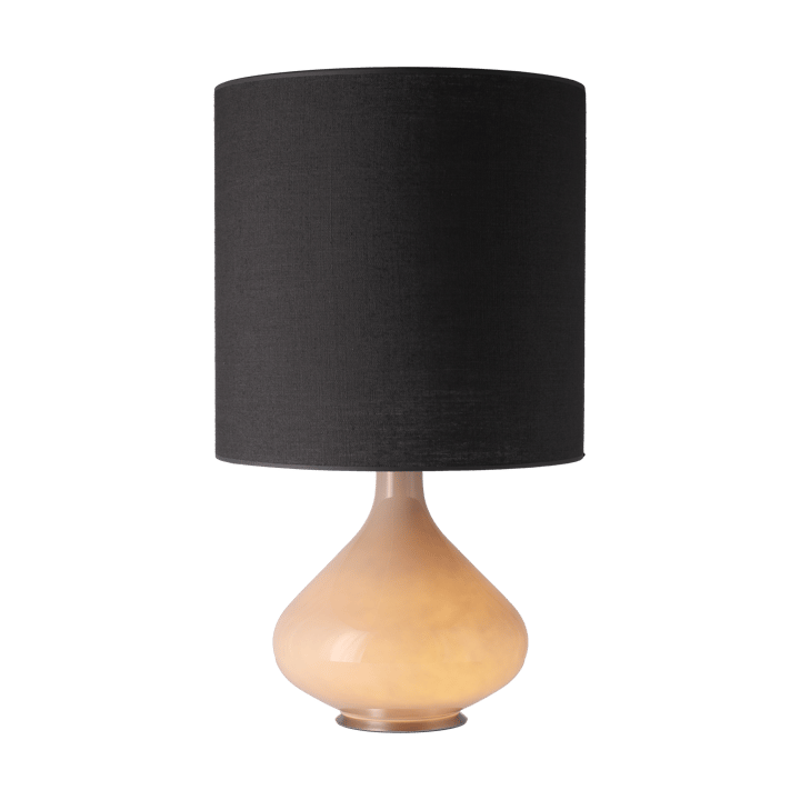 Lampa stołowa Flavia, beżowa podstawa, Lino Negro M Flavia Lamps