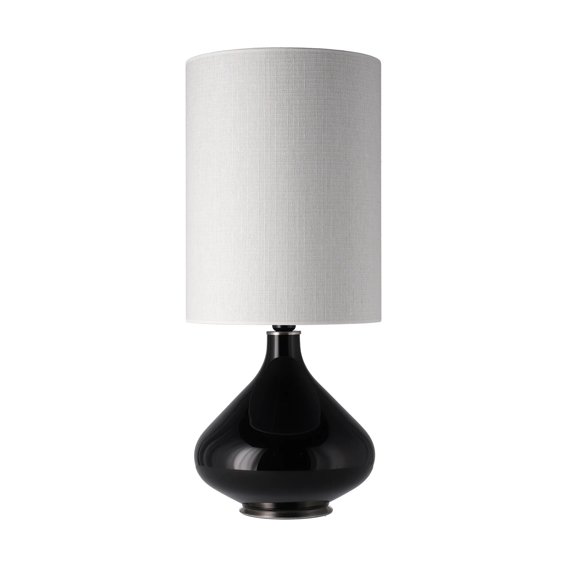 Lampa stołowa Flavia, czarna podstawa, Babel Beige L Flavia Lamps