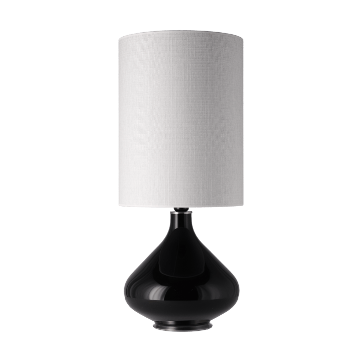 Lampa stołowa Flavia, czarna podstawa - Babel Beige L - Flavia Lamps
