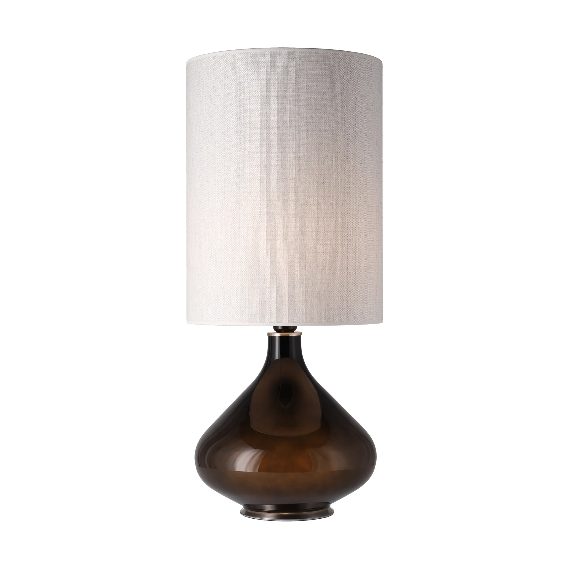 Lampa stołowa Flavia, czarna podstawa, Babel Beige L Flavia Lamps