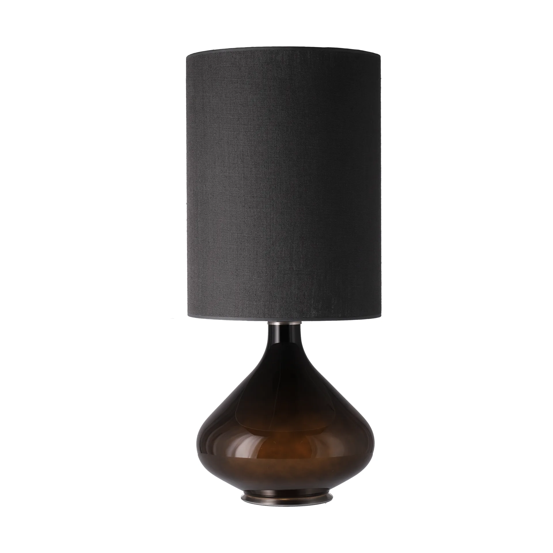 Lampa stołowa Flavia, czarna podstawa, Lino Negro L Flavia Lamps