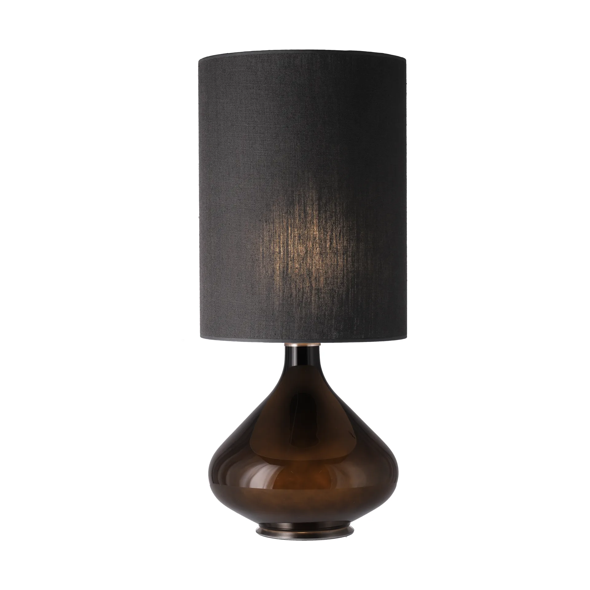 Lampa stołowa Flavia, czarna podstawa, Lino Negro L Flavia Lamps