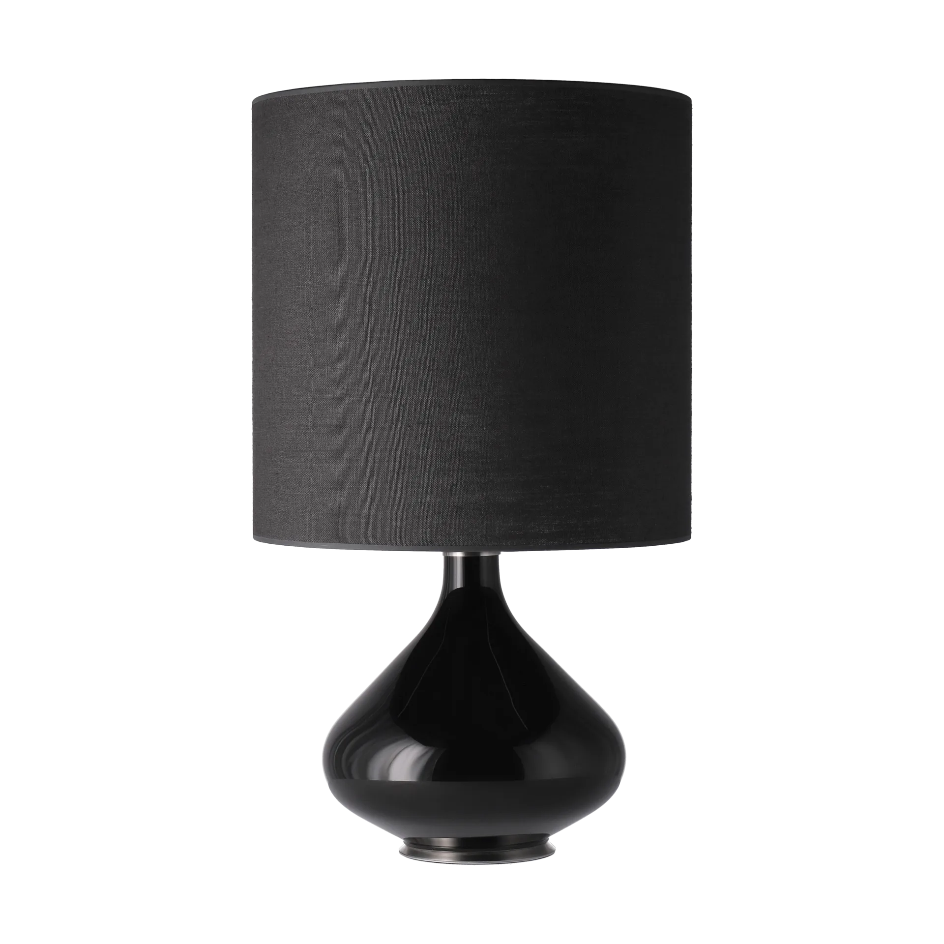 Lampa stołowa Flavia, czarna podstawa, Lino Negro M Flavia Lamps