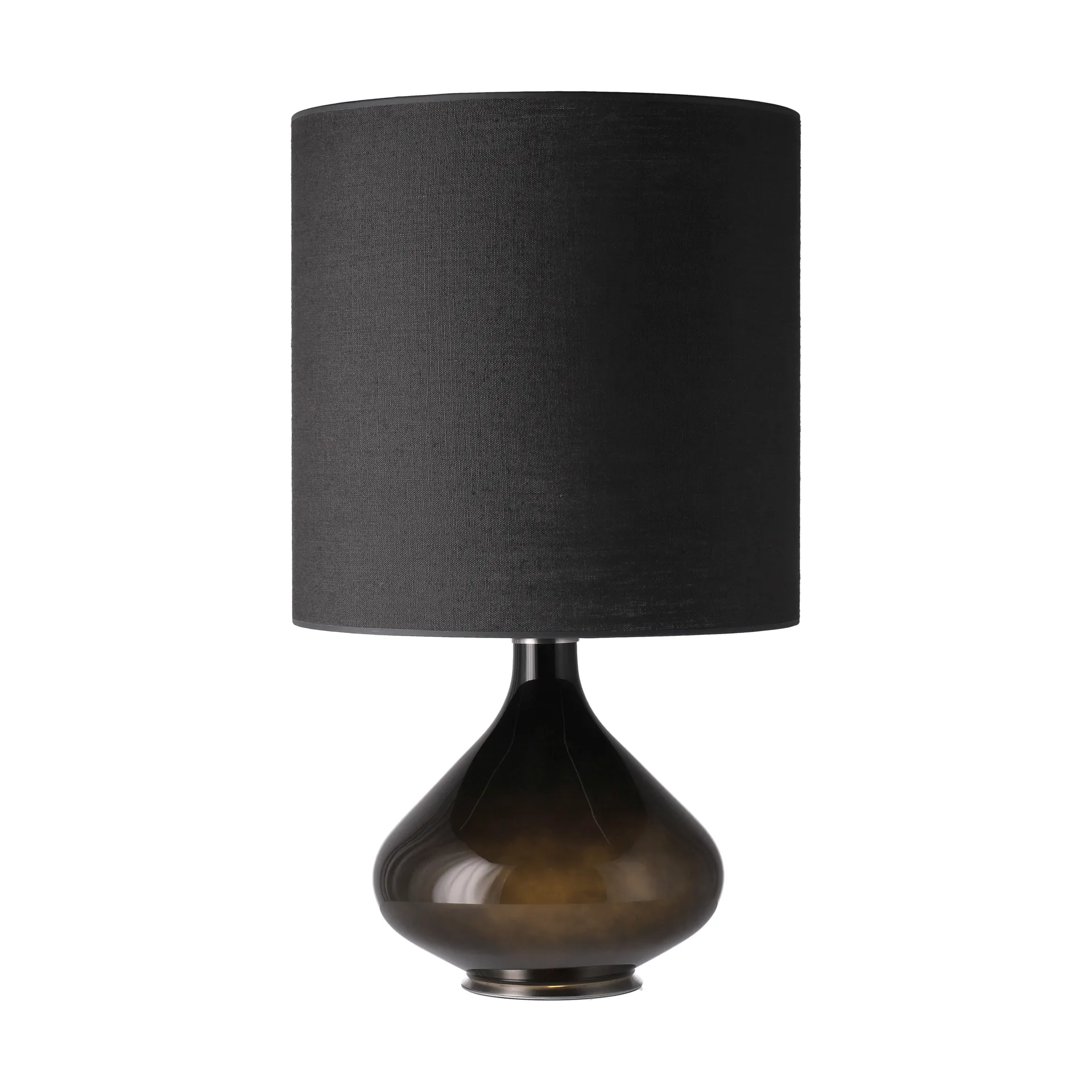 Lampa stołowa Flavia, czarna podstawa, Lino Negro M Flavia Lamps