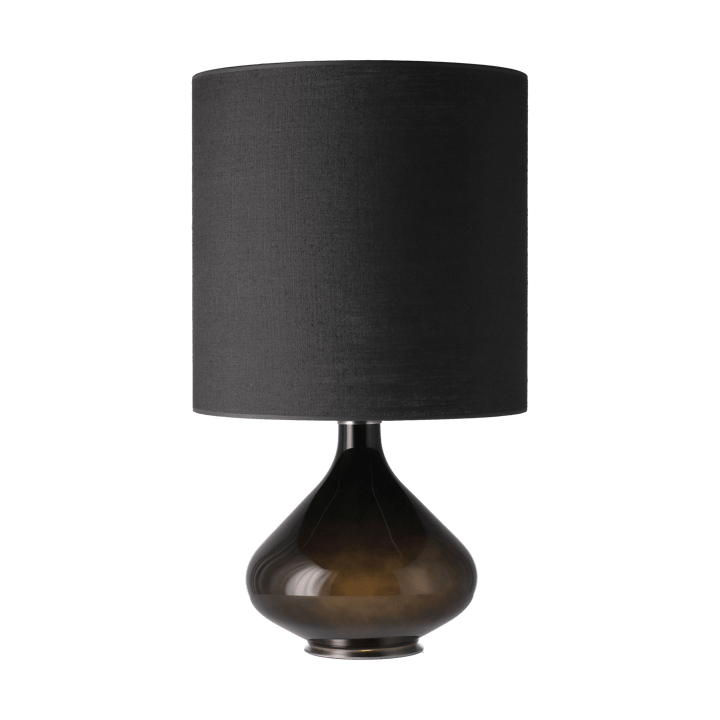 Lampa stołowa Flavia, czarna podstawa, Lino Negro M Flavia Lamps