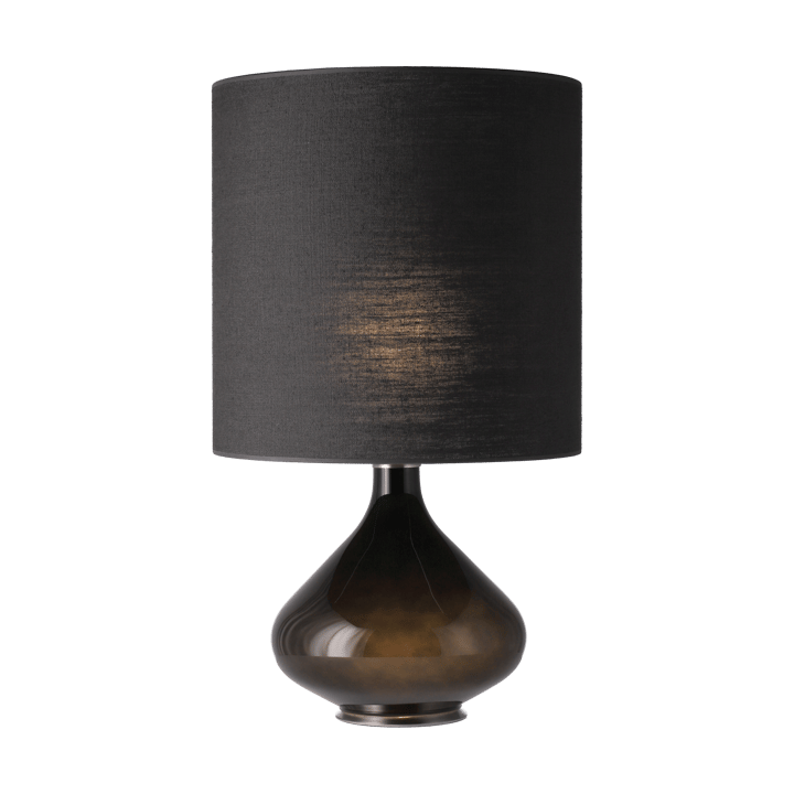 Lampa stołowa Flavia, czarna podstawa, Lino Negro M Flavia Lamps