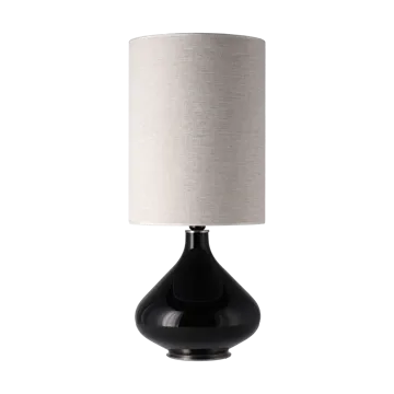 Lampa stołowa Flavia, czarna podstawa - London Beige L - Flavia Lamps