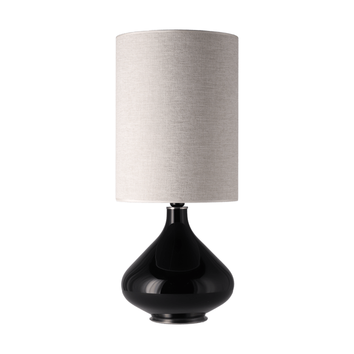 Lampa stołowa Flavia, czarna podstawa - London Beige L - Flavia Lamps