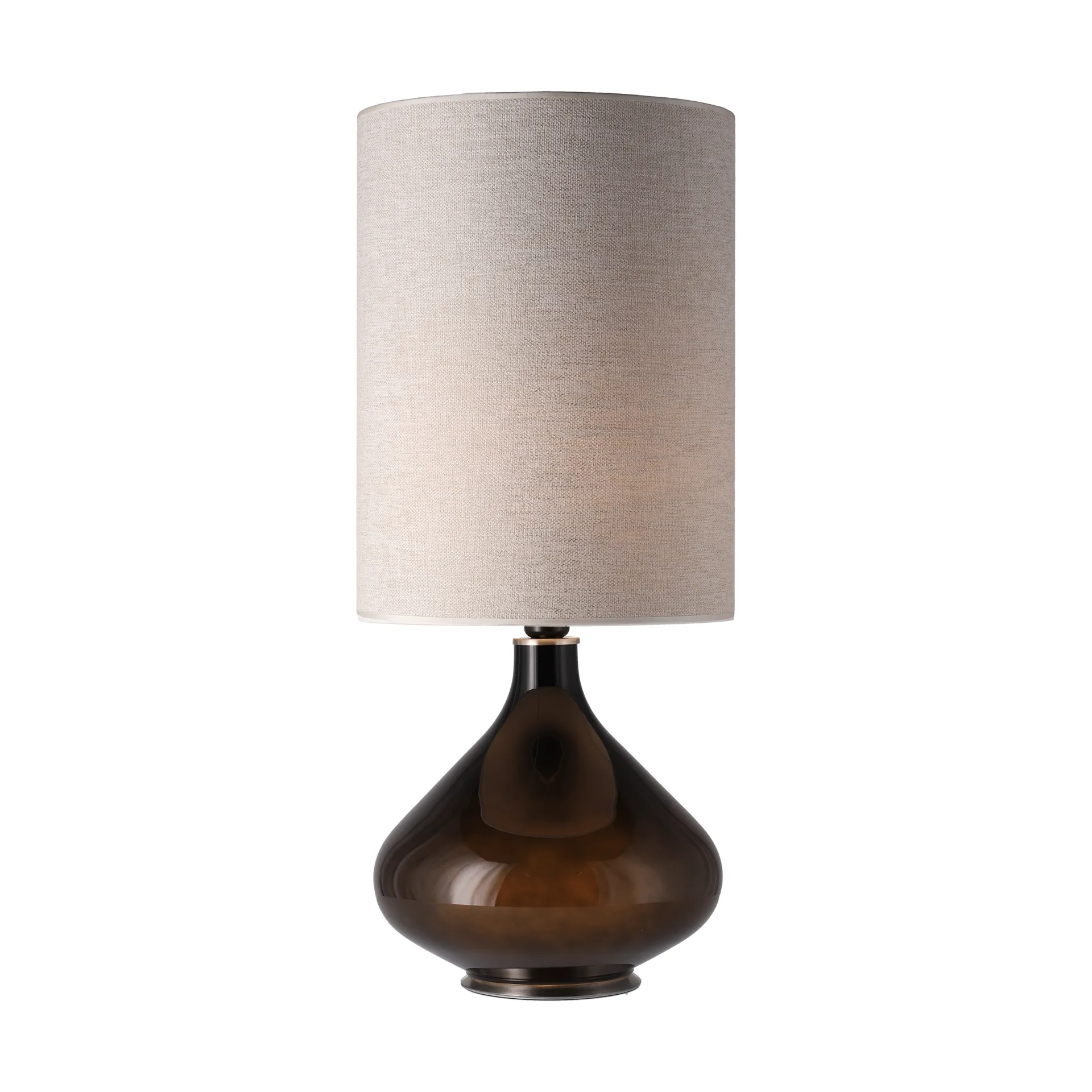 Lampa stołowa Flavia, czarna podstawa, London Beige L Flavia Lamps