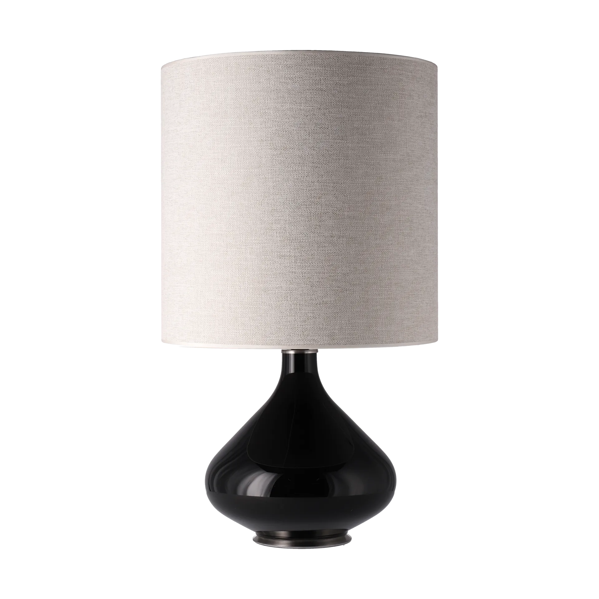 Lampa stołowa Flavia, czarna podstawa, London Beige M Flavia Lamps